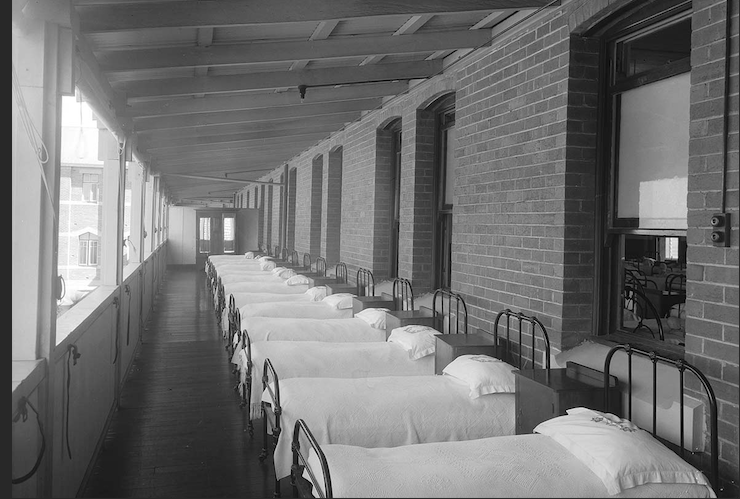 dormitory on verandah